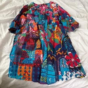 Orientique Naturally Australian Pocket Full Of Flowers Organic Cotton Dress